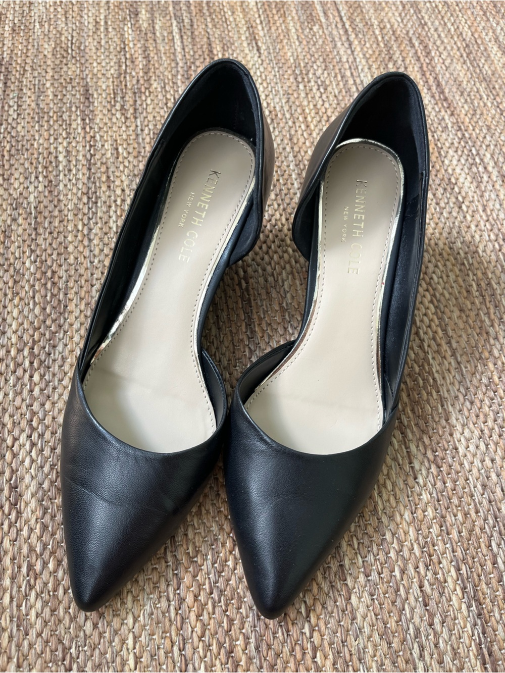 Kenneth Cole Black Pointed Wedge Shoes